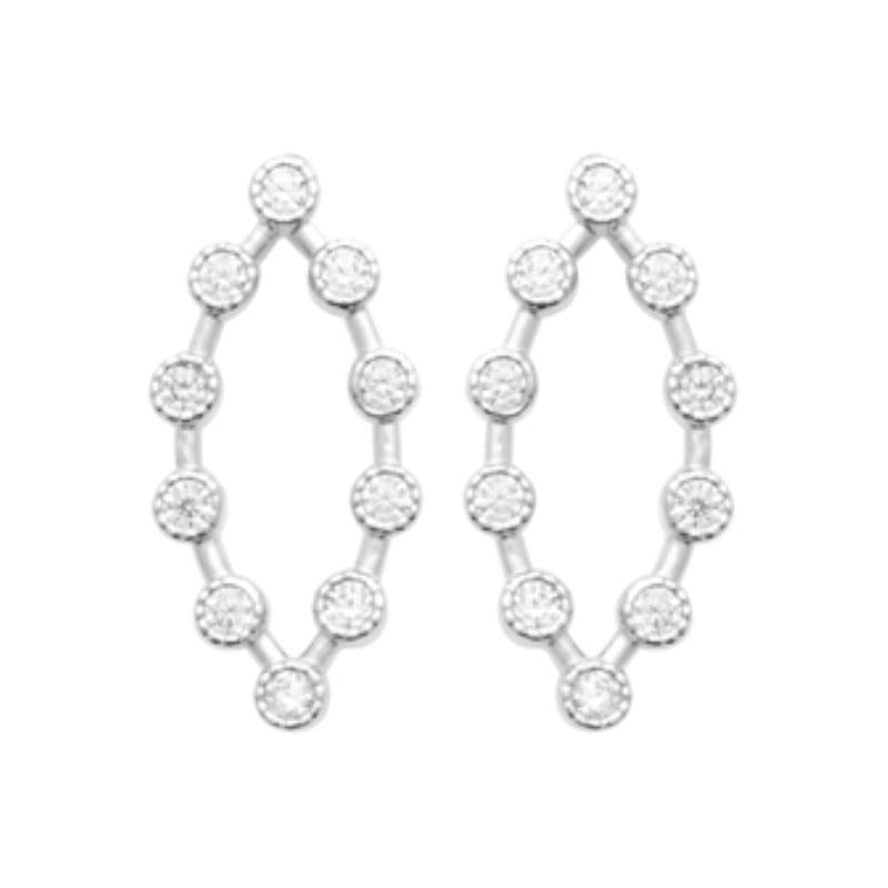 Coque de Nacre Puces d'oreilles argent 13052610