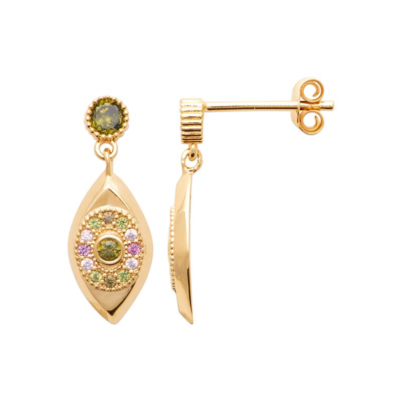 Coque de Nacre Boucles d'oreilles pendantes plaqué or 23085450