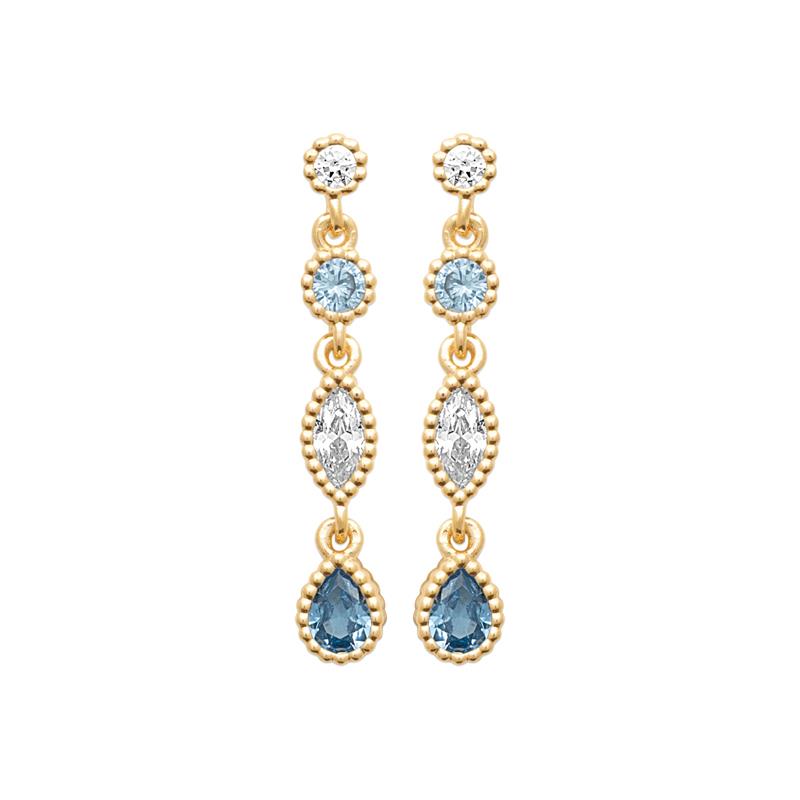Coque de Nacre Boucles d'oreilles pendantes plaqué or 23081160