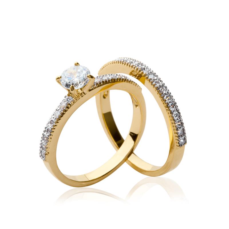 Coque de Nacre Bague solitaire plaqué or 2207011