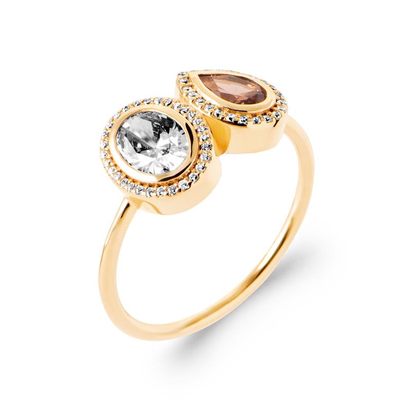Coque de Nacre Bague plaqué or 20012510