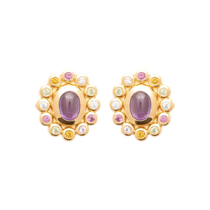Coque de Nacre Puces d'oreilles plaqué or 23088170