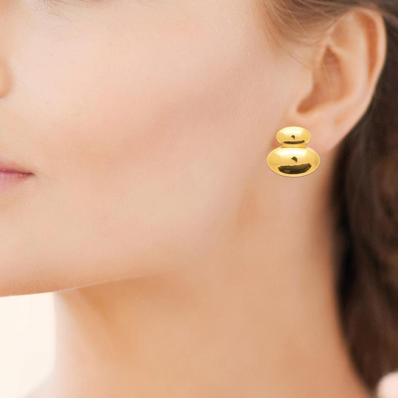 Coque de Nacre Boucles d'oreilles acier doré 3116909