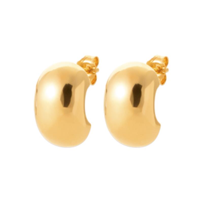 Coque de Nacre Puces d'oreilles plaqué or 23065300