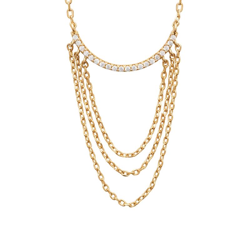 Coque de Nacre Collier plaqué or 973618
