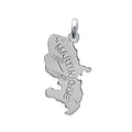 Coque de Nacre Pendentif carte argent 1836700