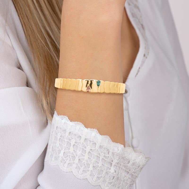 Coque de Nacre Bracelet jonc plaqué or 974486