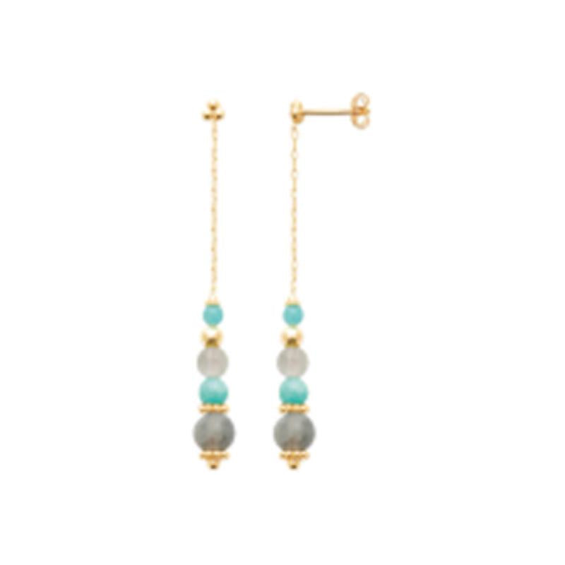 Coque de Nacre Boucles d'oreilles pendantes plaqué or 23048515