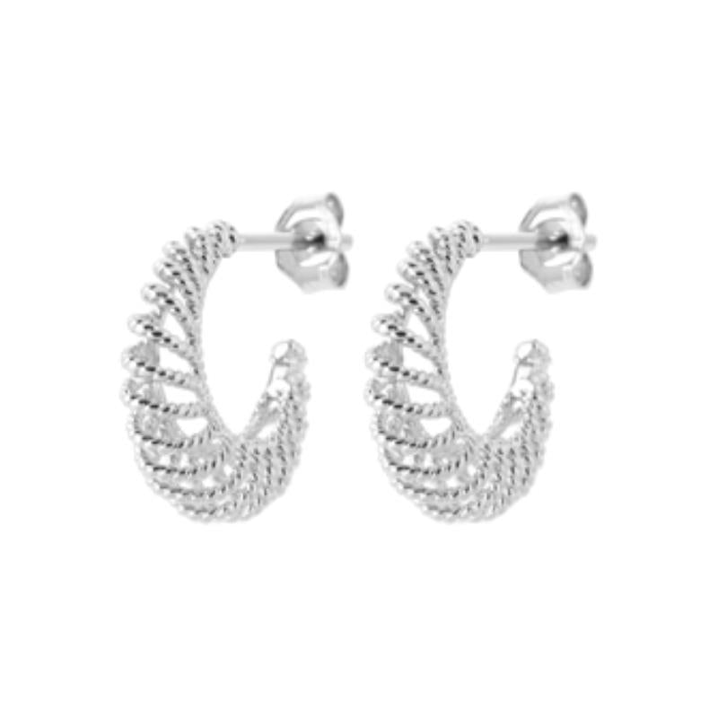 Coque de Nacre Créoles argent 7673300