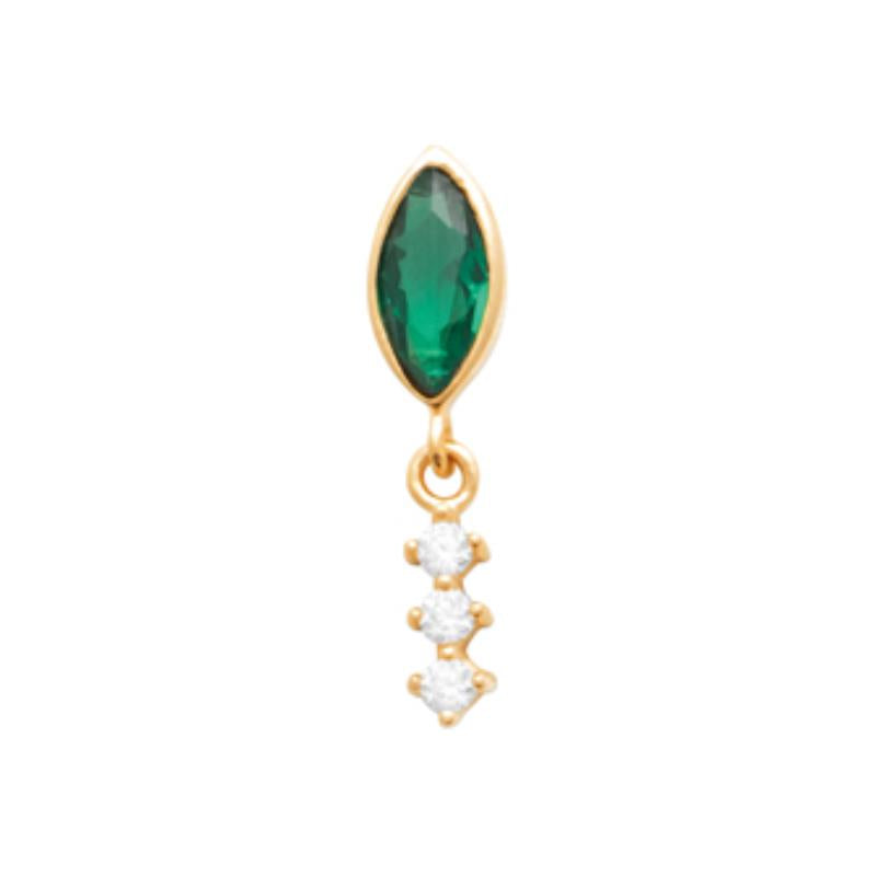 Coque de Nacre Boucle d'oreille à l'unité plaqué or 23037750U