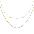 Coque de Nacre Collier acier doré 312404