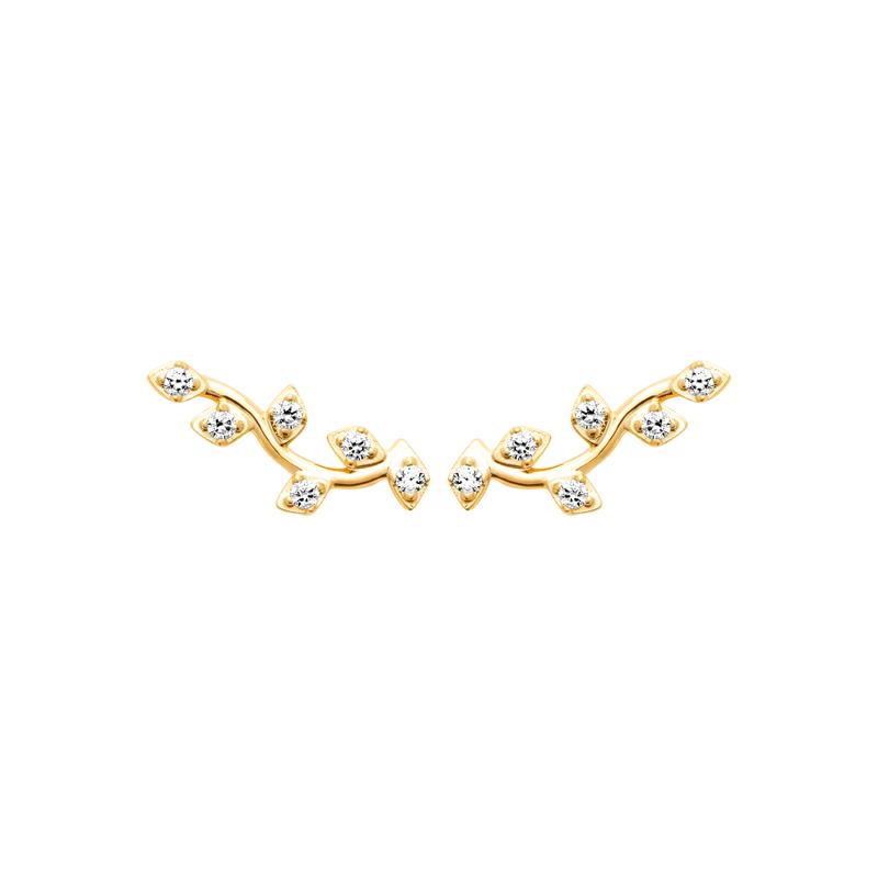 Coque de Nacre Boucles d'oreilles plaqué or 23079610
