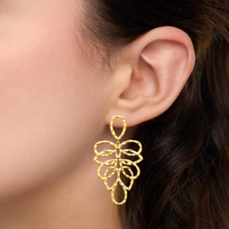 Izee Boucles d'oreilles pendantes acier doré 3135209