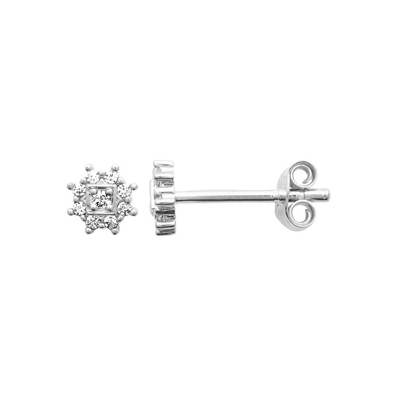Coque de Nacre Puces d'oreilles argent 13091610