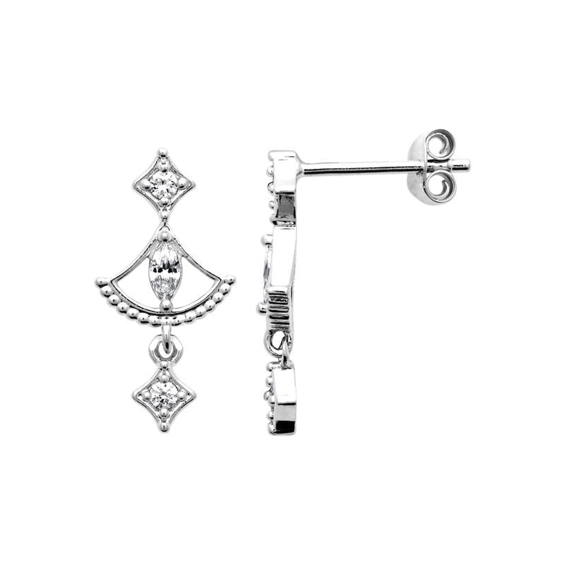 Coque de Nacre Boucles d'oreilles pendantes argent 13090210