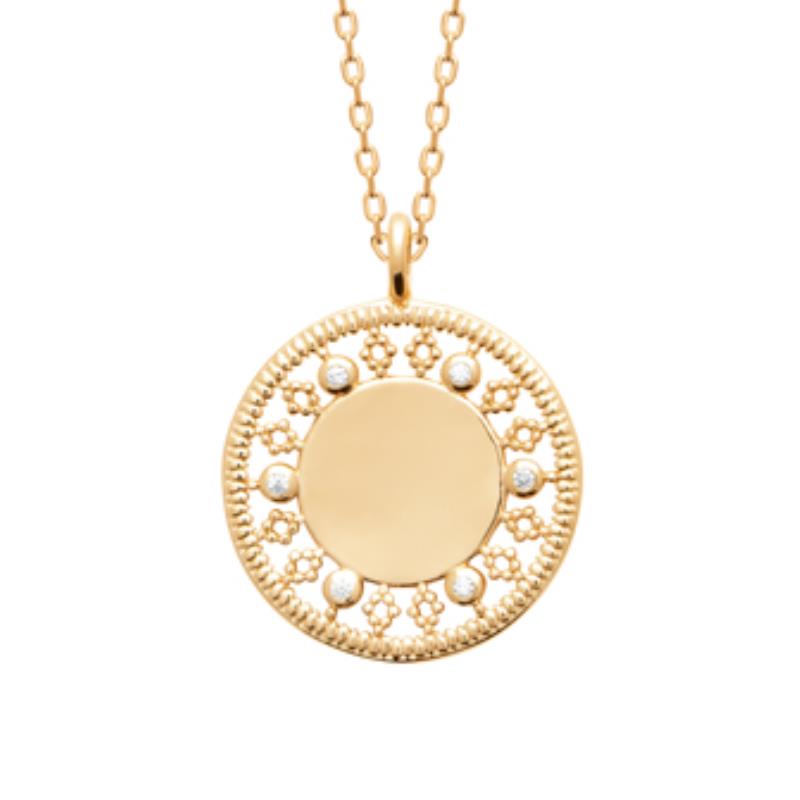 Coque de Nacre Collier plaqué or 974243