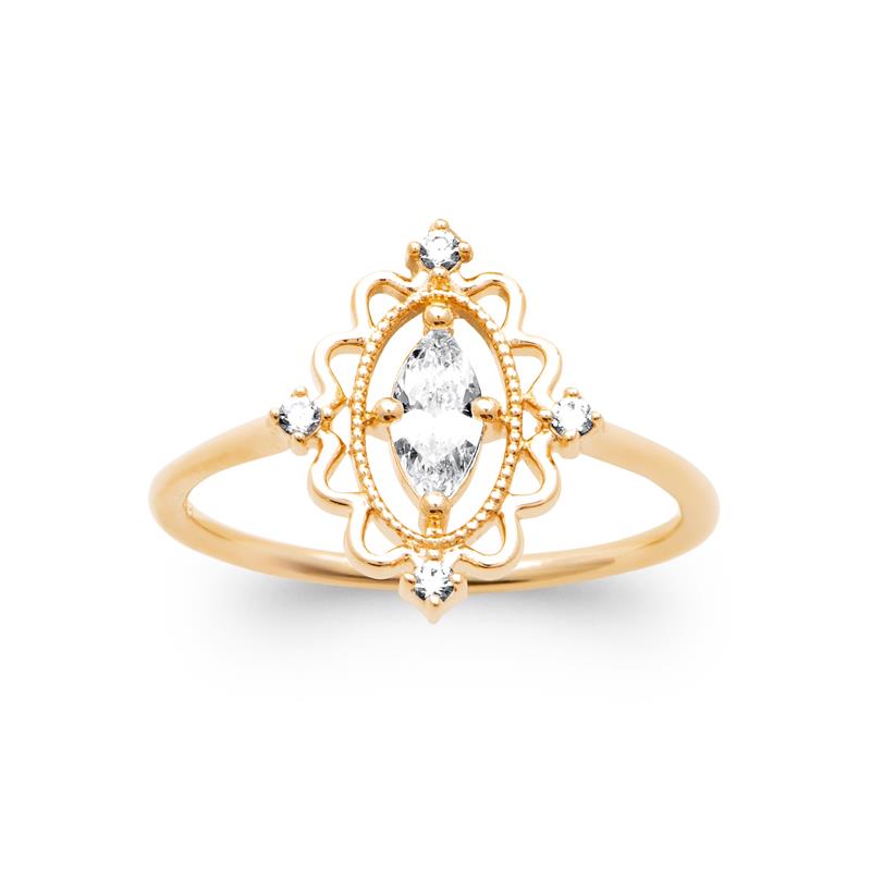 Coque de Nacre Bague plaqué or 20021110