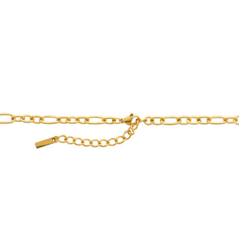 Coque de Nacre Collier acier doré 312312