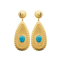 Coque de Nacre Boucles d'oreilles pendantes acier doré 3133309