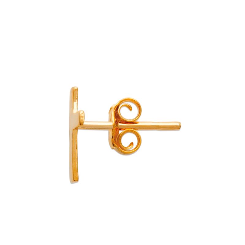 Coque de Nacre Boucle d'oreille à l'unité plaqué or 24408U