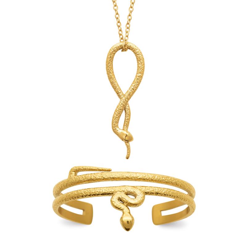 Izee Collier acier doré 312366