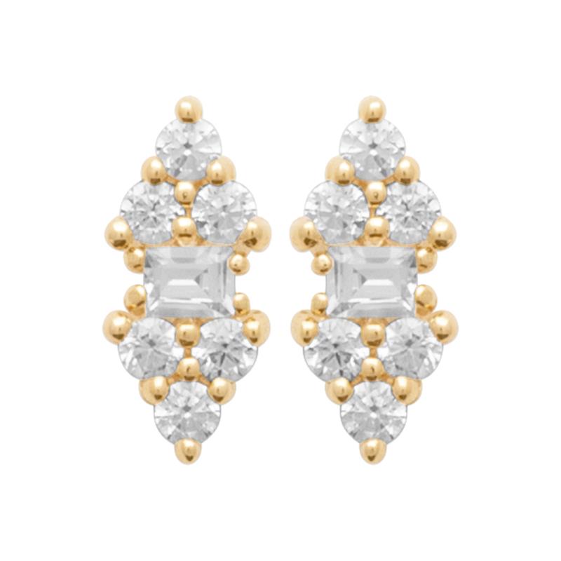Coque de Nacre Puces d'oreilles plaqué or 23019710