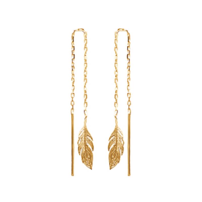 Coque de Nacre Boucles d'oreilles pendantes plaqué or 2528600