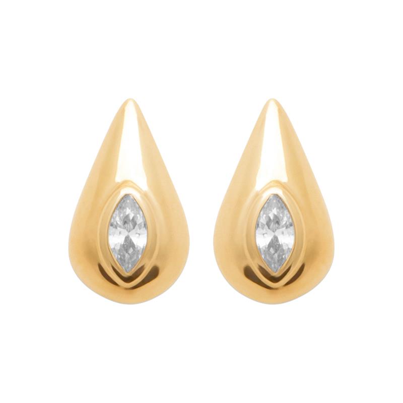 Coque de Nacre Puces d'oreilles plaqué or 23063610