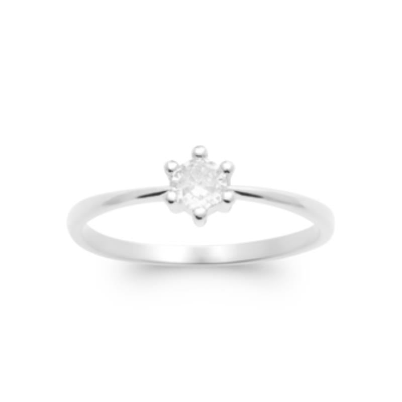 Coque de Nacre Bague solitaire argent 1994610