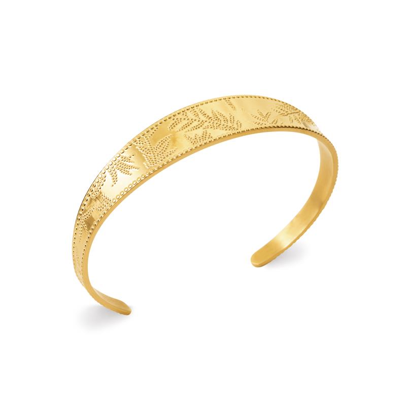 Coque de Nacre Collier acier doré 312352