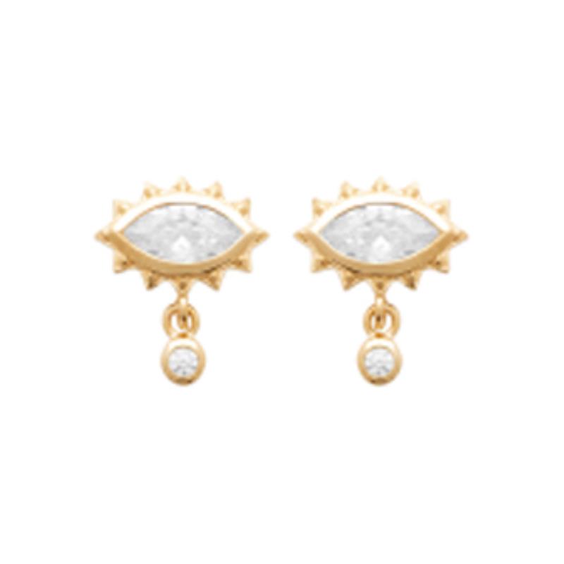 Coque de Nacre Boucles d'oreilles pendantes plaqué or 23038310