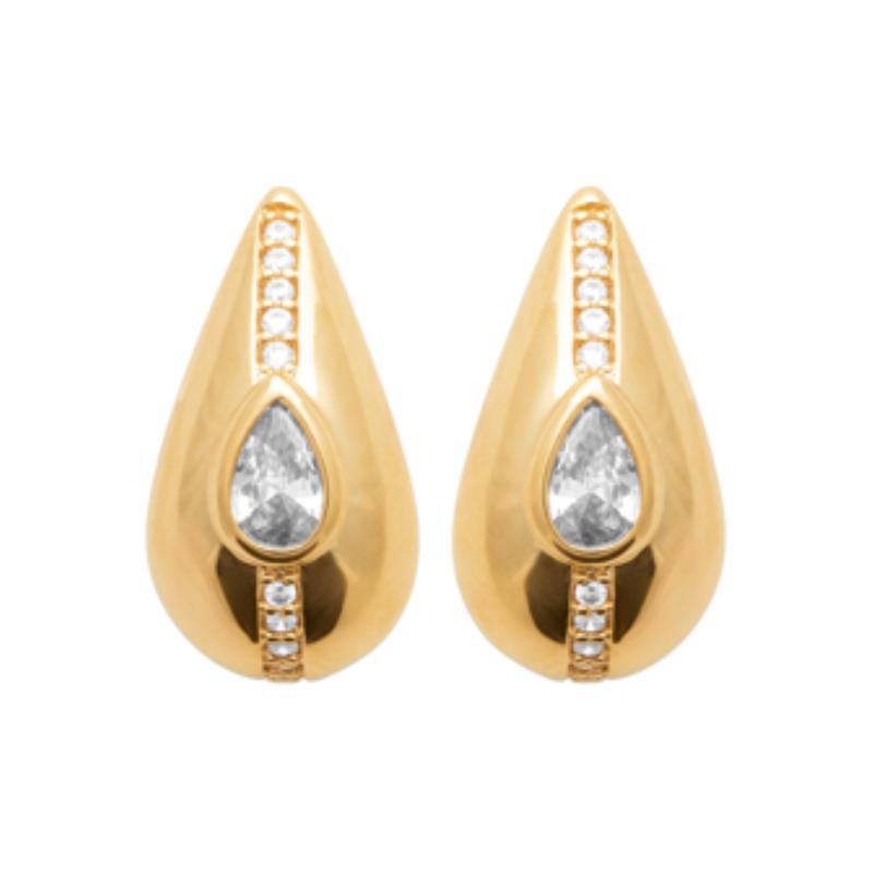 Coque de Nacre Puces d'oreilles plaqué or 23064110