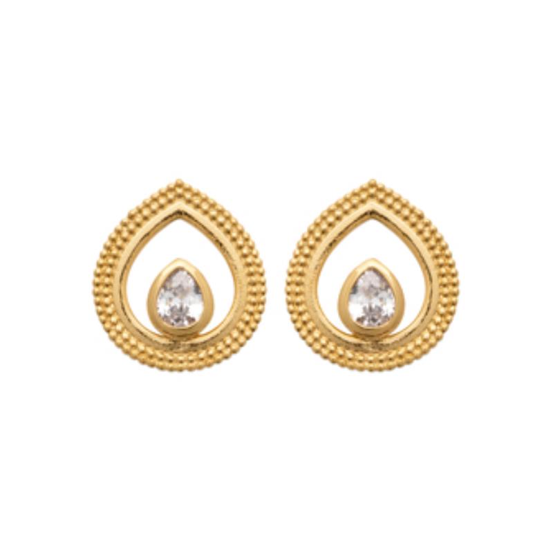 Coque de Nacre Puces d'oreilles plaqué or 2583910