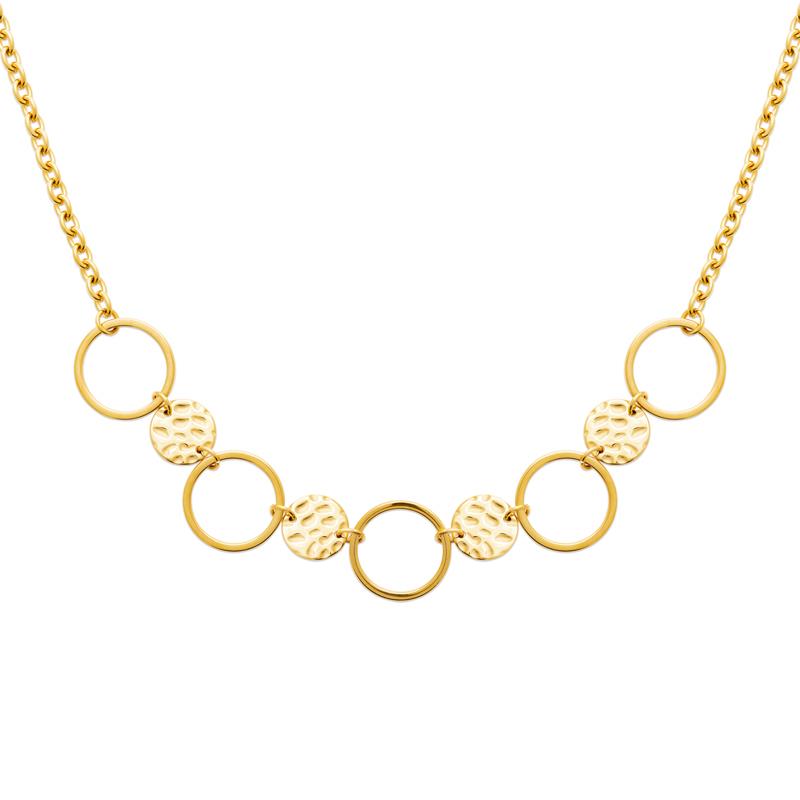 Coque de Nacre Collier acier doré 312311