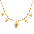 Coque de Nacre Collier acier doré 312286