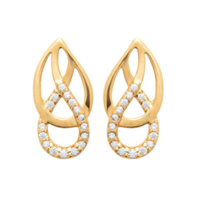 Coque de Nacre Puces d'oreilles plaqué or 23064310