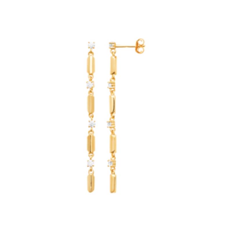 Coque de Nacre Boucles d'oreilles pendantes plaqué or 23053910