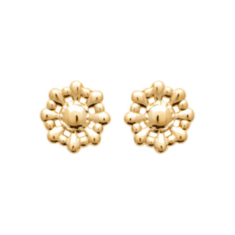 Coque de Nacre Puces d'oreilles plaqué or 23073100