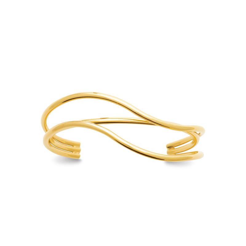 Coque de Nacre Bracelet jonc acier doré 312308