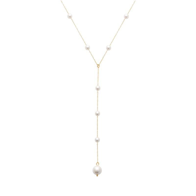Coque de Nacre Collier acier doré 312423