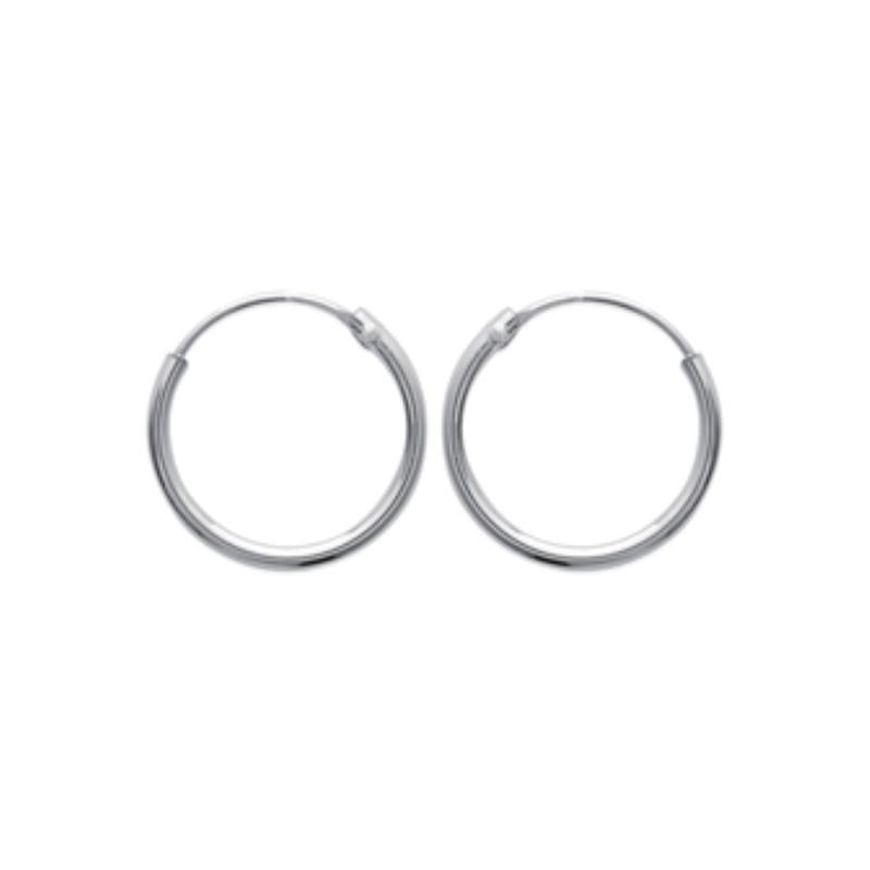 Coque de Nacre Créoles argent 10216