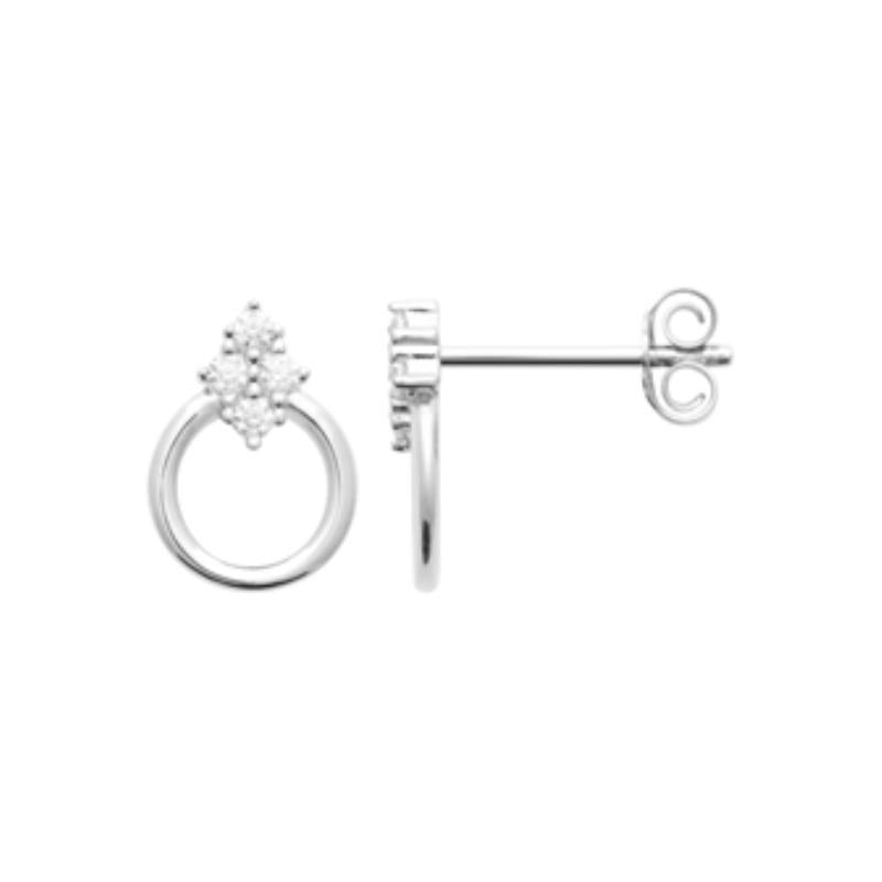 Coque de Nacre Puces d'oreilles argent 13061710
