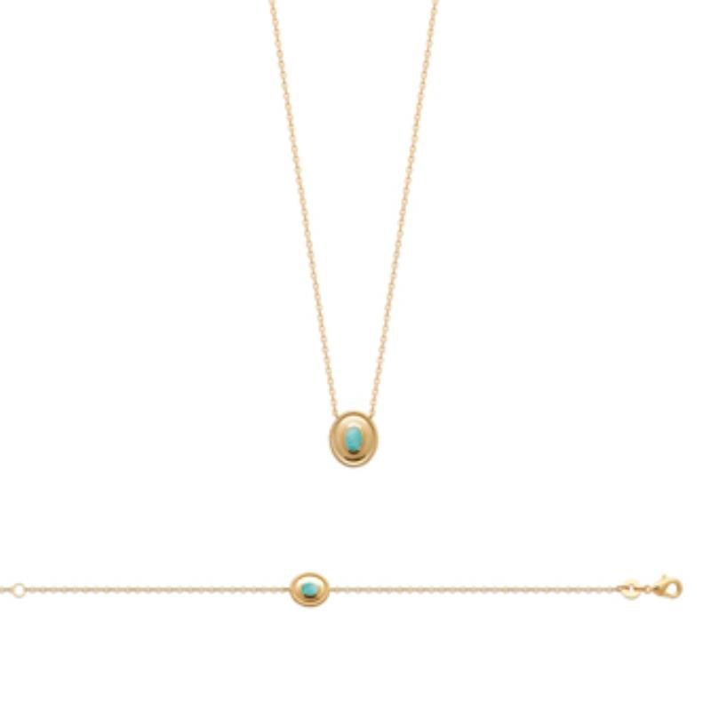 Coque de Nacre Collier plaqué or 973679