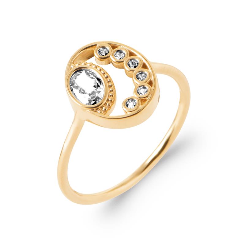 Coque de Nacre Bague plaqué or 20015010
