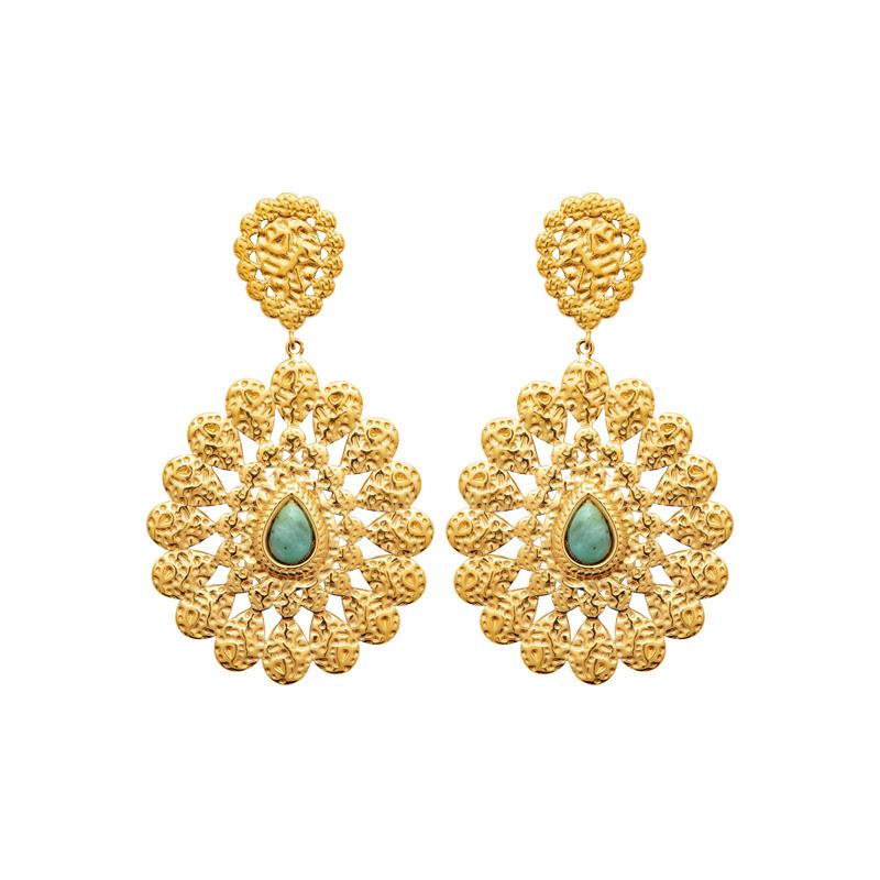 Izee Boucles d'oreilles pendantes acier doré 3135609