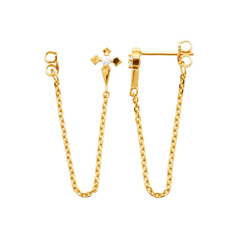 Coque de Nacre Boucles d'oreilles pendantes plaqué or 23077510