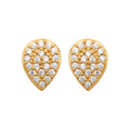 Coque de Nacre Puces d'oreilles plaqué or 2570810