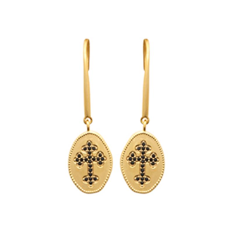 Coque de Nacre Boucles d'oreilles pendantes plaqué or 2559007