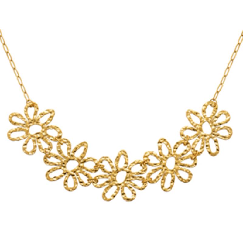 Coque de Nacre Collier acier doré 312233