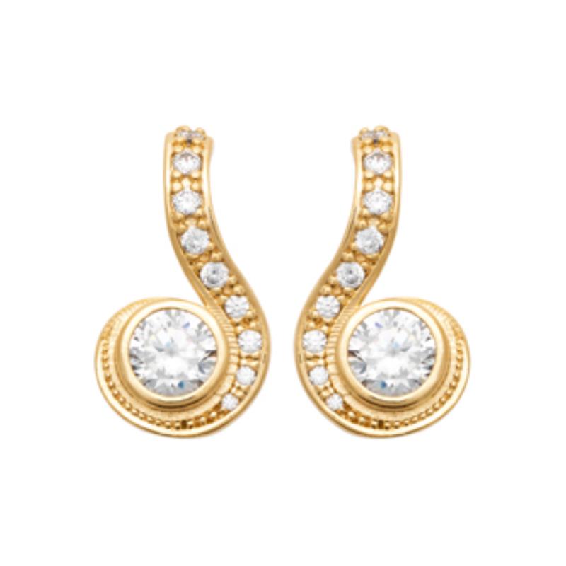 Coque de Nacre Boucles d'oreilles plaqué or 2585210